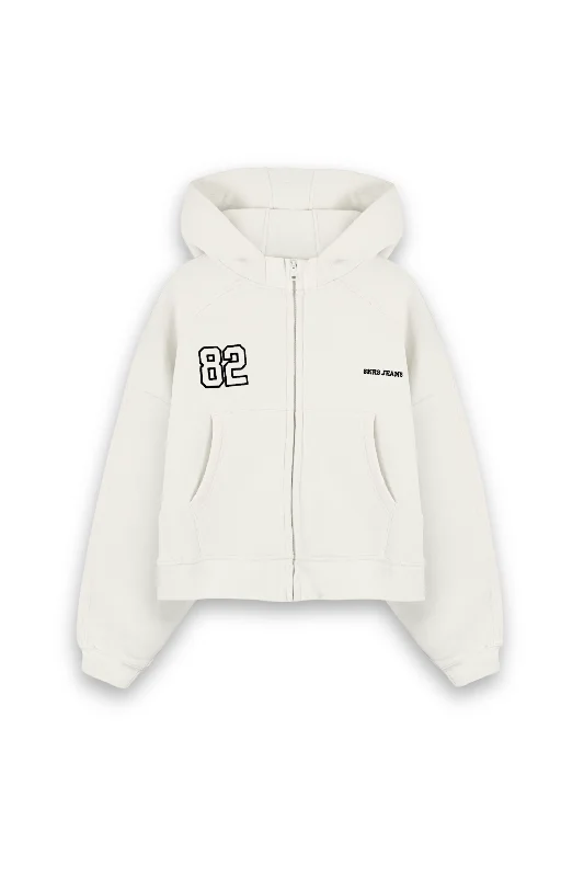 Women's Sweatshirts for Street Chic Style -Series Boxy Zip Up in Balm