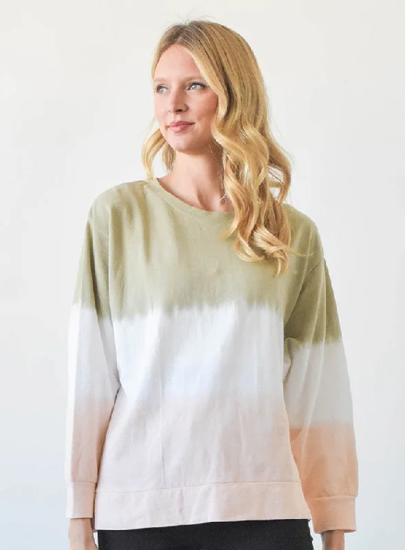 Women's Sweatshirts for Cozy Travel Outfits -Sew In Love Tie-Dye Long Sleeve Pullover