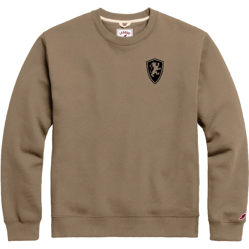 Women's Sweatshirts with Playful Patterns -Shield Driftwood Essentials Crew