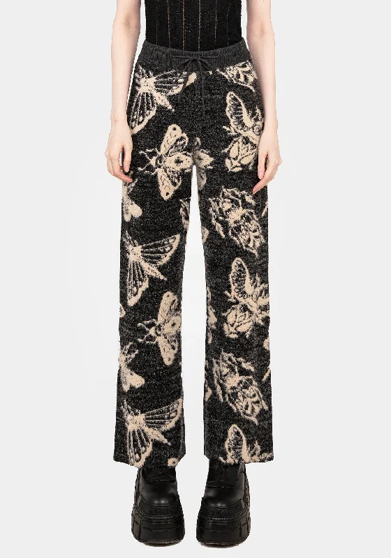 Knit Tops with Open Back-Silkmoth Knit Wide Leg Joggers