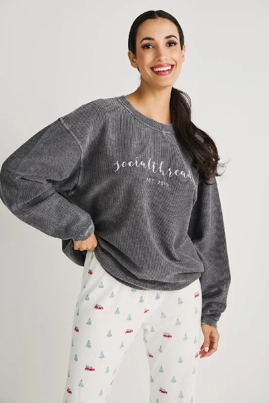 Women's Sweatshirts with Soft Feel -Social Threads Logo Sweatshirt