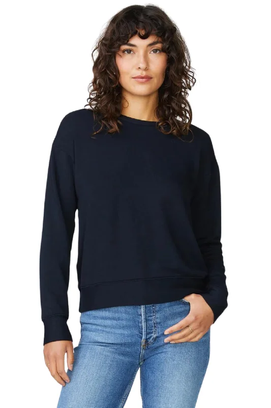 Women's Sweatshirts with Decorative Zip -Softest Fleece Crew Pullover
