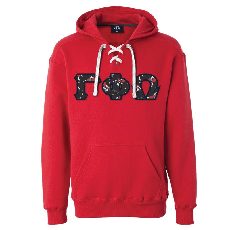 Women's Sweatshirts for Easy Everyday Style -Sorority Hockey Lace Hoodie - TWILL