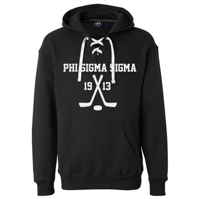Women's Sweatshirts for Quick and Easy Wear -Sorority Hockey Lace Hoodie, Printed Puck Design - J8830 - CAD Women's Sweatshirts for Quick and Easy Wear -Sorority Hockey Lace Hoodie, Printed Puck Design - J8830 - CAD