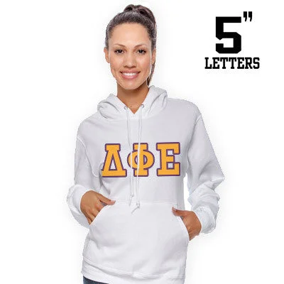 Women's Sweatshirts for Cozy Nights Out -Sorority Printed Hoody with 5-Inch Letters - Gildan 18500 - SUB Women's Sweatshirts for Cozy Nights Out -Sorority Printed Hoody with 5-Inch Letters - Gildan 18500 - SUB