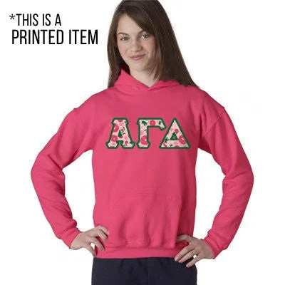 Women's Sweatshirts for Workout Layering -Sorority Printed Pattern Hooded Sweatshirt - Gildan 18500 - DIG Women's Sweatshirts for Workout Layering -Sorority Printed Pattern Hooded Sweatshirt - Gildan 18500 - DIG
