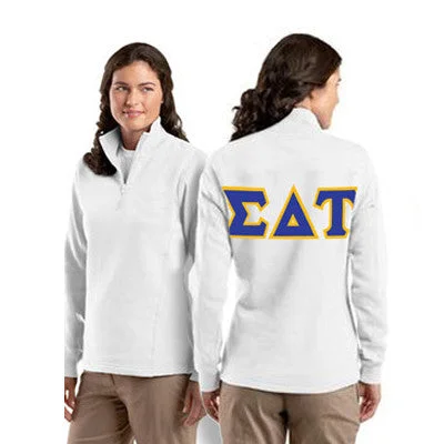 Women's Sweatshirts with Cozy Inner Fleece -Sorority Quarter-Zip Sweatshirt - 995M - TWILL Women's Sweatshirts with Cozy Inner Fleece -Sorority Quarter-Zip Sweatshirt - 995M - TWILL