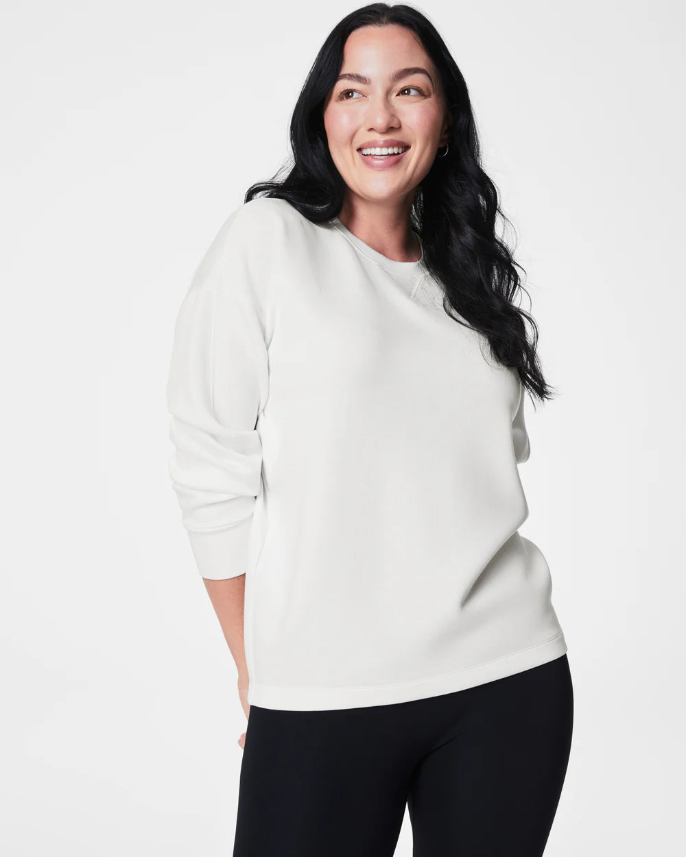 Women's Sweatshirts for Going Out with Friends -Spanx Airessentials Long Crew | Powder Women's Sweatshirts for Going Out with Friends -Spanx Airessentials Long Crew | Powder