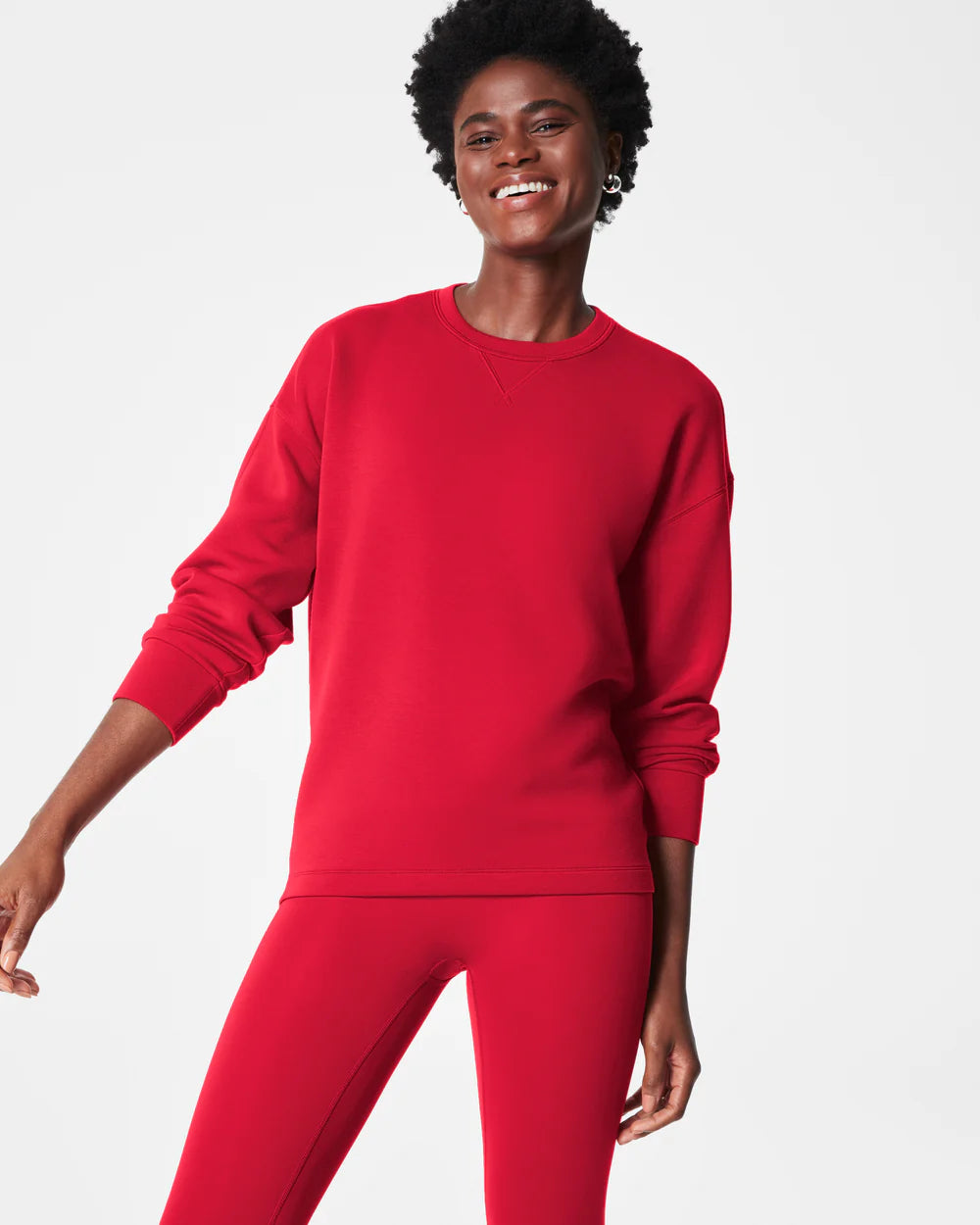 Women's Sweatshirts with Modern Look -Spanx Airessentials Long Crew | Red