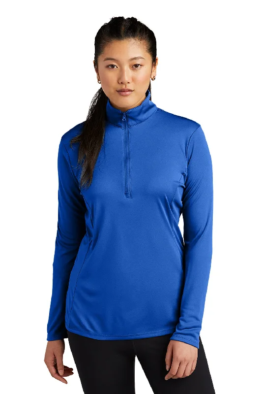 Women's Sweatshirts with Colorful Accent -Sport-Tek Womens Competitor Moisture Wicking 1/4 Zip Sweatshirt - Royal Blue