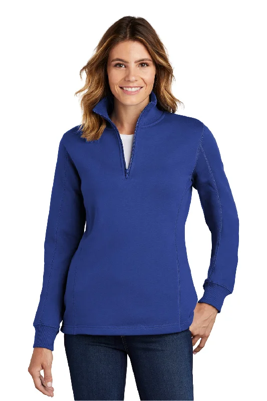 Women's Sweatshirts with Comfortable Design for Easy Wear -Sport-Tek Womens Shrink Resistant Fleece 1/4 Zip Sweatshirt - True Royal Blue Women's Sweatshirts with Comfortable Design for Easy Wear -Sport-Tek Womens Shrink Resistant Fleece 1/4 Zip Sweatshirt - True Royal Blue