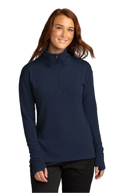 Women's Sweatshirts with Sleek and Streamlined Design -Sport-Tek Womens Flex Fleece Moisture Wicking 1/4 Zip Sweatshirt - True Navy Blue Women's Sweatshirts with Sleek and Streamlined Design -Sport-Tek Womens Flex Fleece Moisture Wicking 1/4 Zip Sweatshirt - True Navy Blue
