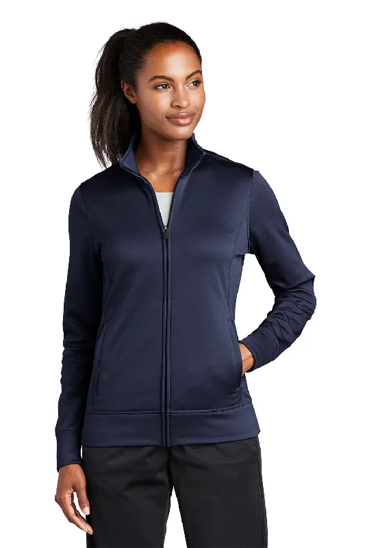 Women's Sweatshirts for Chilly Evening Walks -Sport-Tek Womens Sport-Wick Moisture Wicking Fleece Full Zip Sweatshirt - Navy Blue Women's Sweatshirts for Chilly Evening Walks -Sport-Tek Womens Sport-Wick Moisture Wicking Fleece Full Zip Sweatshirt - Navy Blue