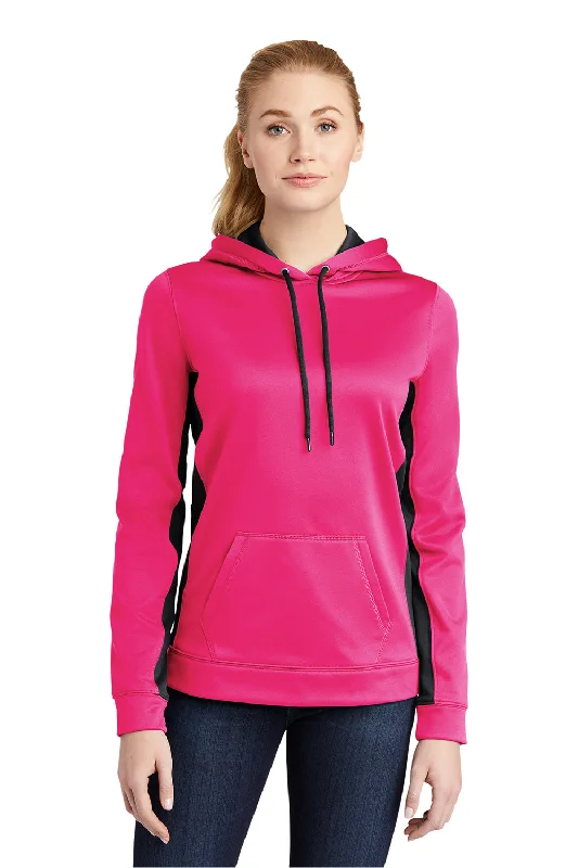 Women's Zip-up Sweatshirts for Easy Layering -Sport-Tek Womens Sport-Wick Moisture Wicking Fleece Hooded Sweatshirt Hoodie - Neon Pink/Black Women's Zip-up Sweatshirts for Easy Layering -Sport-Tek Womens Sport-Wick Moisture Wicking Fleece Hooded Sweatshirt Hoodie - Neon Pink/Black