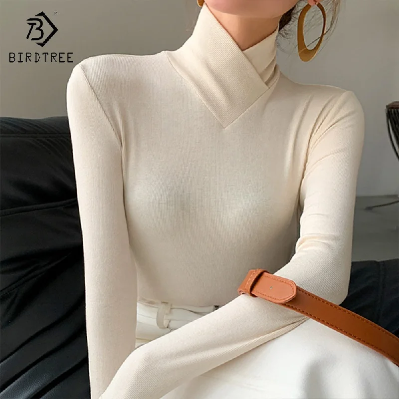 Women's Pullovers Sweater with Ribbed Cuffs-Stand-up Collar Long-sleeved Stretch T-shirt Women's Fall/winter Fleece Padded Warm Basic Pullover Bottoming Shirt Fashi T28001X Women's Pullovers Sweater with Ribbed Cuffs-Stand-up Collar Long-sleeved Stretch T-shirt Women's Fall/winter Fleece Padded Warm Basic Pullover Bottoming Shirt Fashi T28001X