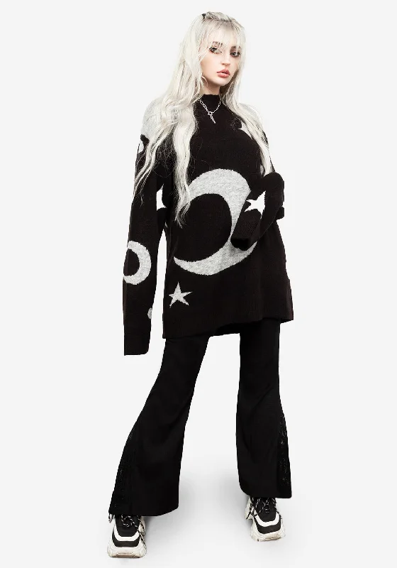 Women's Classic Knit Pullover Sweater-Stellar Oversized Jumper