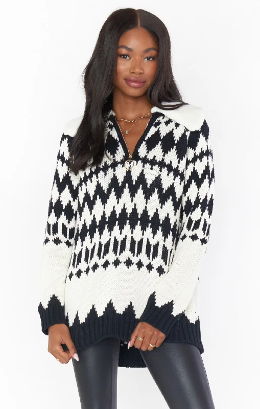 Women's Pullovers Sweater for Casual Comfort-Sun Valley Pullover ~ White with Faux Sherpa Women's Pullovers Sweater for Casual Comfort-Sun Valley Pullover ~ White with Faux Sherpa