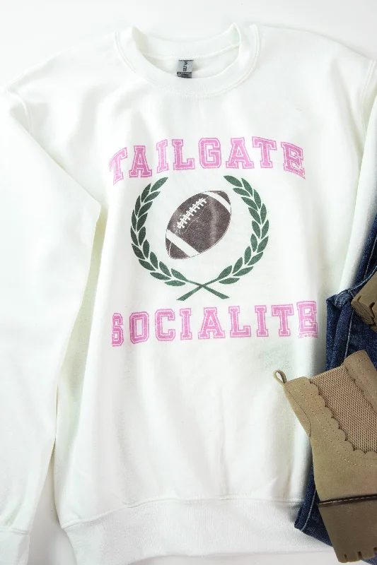 Women's Sweatshirts for Cozy Fall Layers -Tailgate Socialite Sweatshirt, White