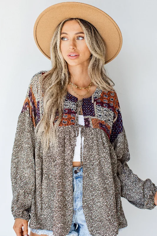 Women's Belted Blouses -Take Me On An Adventure Blouse