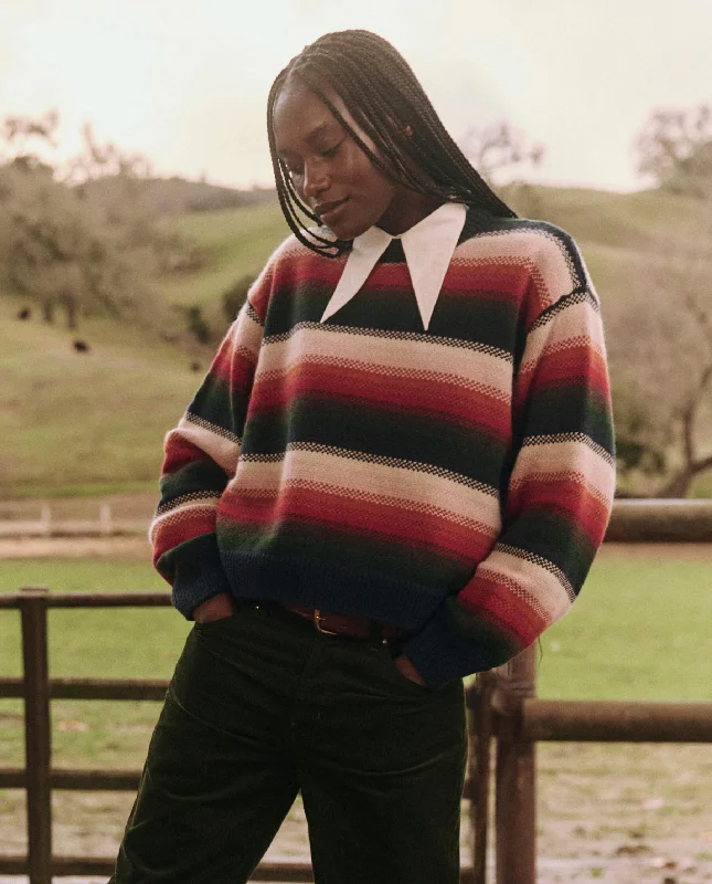 Women's Turtleneck Wool Knit Pullover Sweater-The Bubble Pullover. -- Reflection Stripe Women's Turtleneck Wool Knit Pullover Sweater-The Bubble Pullover. -- Reflection Stripe