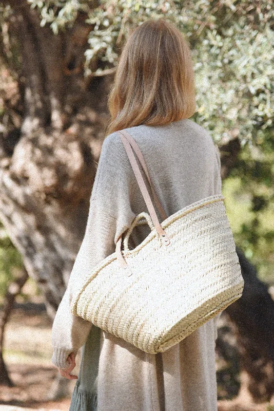 Women's Knit Sweater with Split Neck -The Cashmere Marlow Long Cardigan // Moon