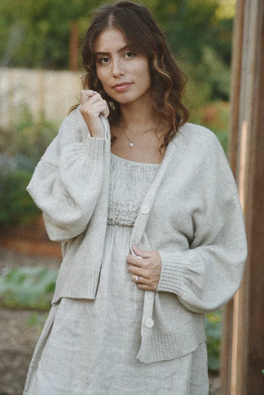 Women's Knit Sweater for Every Season -The Cashmere Yaya Cardigan // Moon