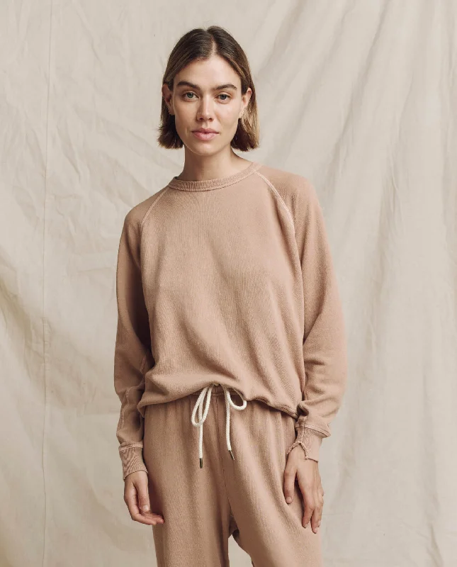 Women's Sweatshirts for Post-Workout Comfort -The College Sweatshirt. Solid -- Biscotti