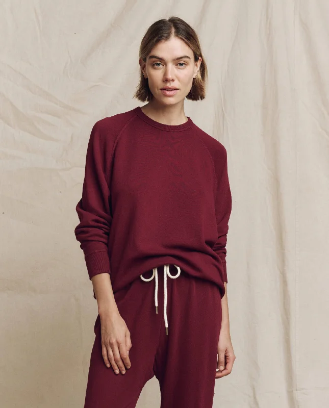 Women's Sweatshirts with Contemporary Designs -The College Sweatshirt. Solid -- Plum