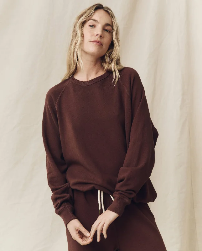 Women's Sweatshirts for All-Weather Comfort -The College Sweatshirt. Solid -- Toasted Walnut