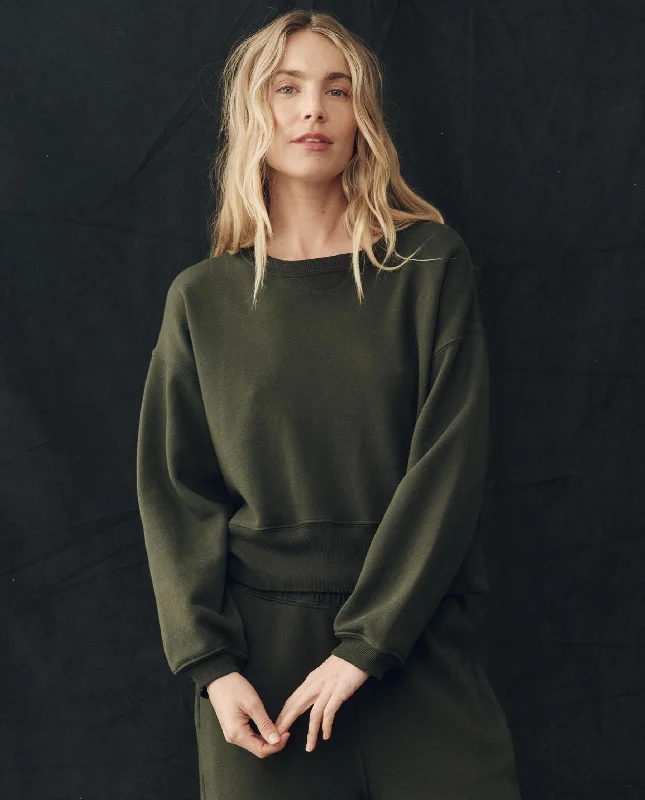 Women's Sweatshirts for Indoor Relaxing -The League Sweatshirt. -- Woodland Green
