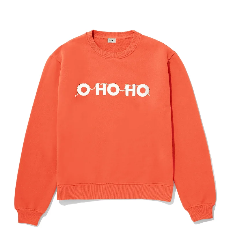 Women's Sweatshirts with Cool Design -The Raleigh O HO HO - Poppy