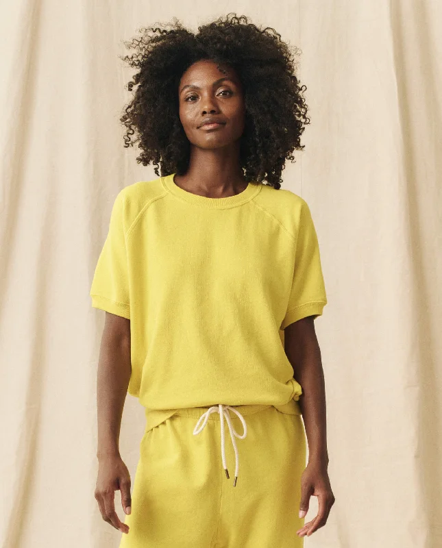 Women's Sweatshirts with Modern and Sporty Look -The Short Sleeve Sweatshirt. Solid -- Sunbeam