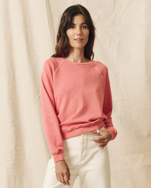 Women's Sweatshirts with Modern Sleeves -The Shrunken Sweatshirt. Solid -- Pomelo