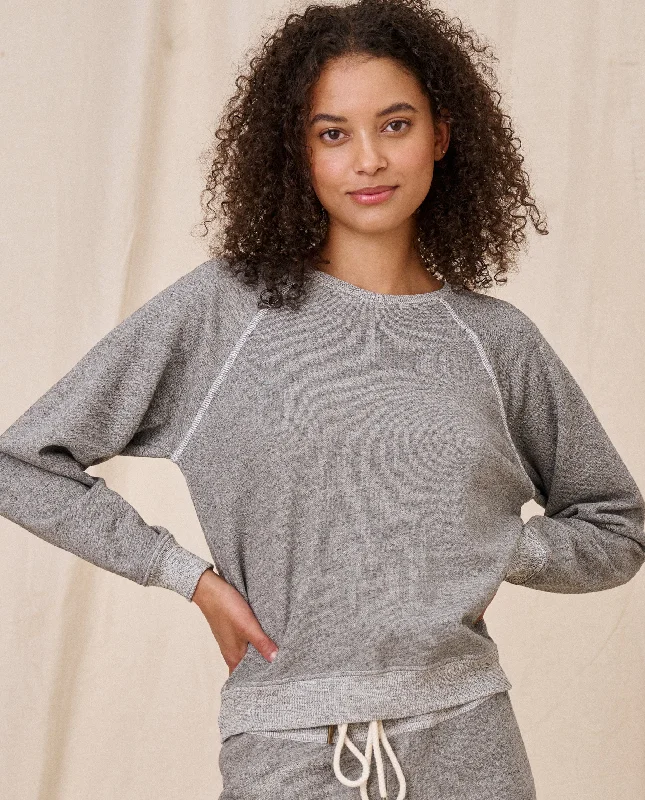 Women's Sweatshirts for Fun Weekend Activities -The Shrunken Sweatshirt. -- Varsity Grey