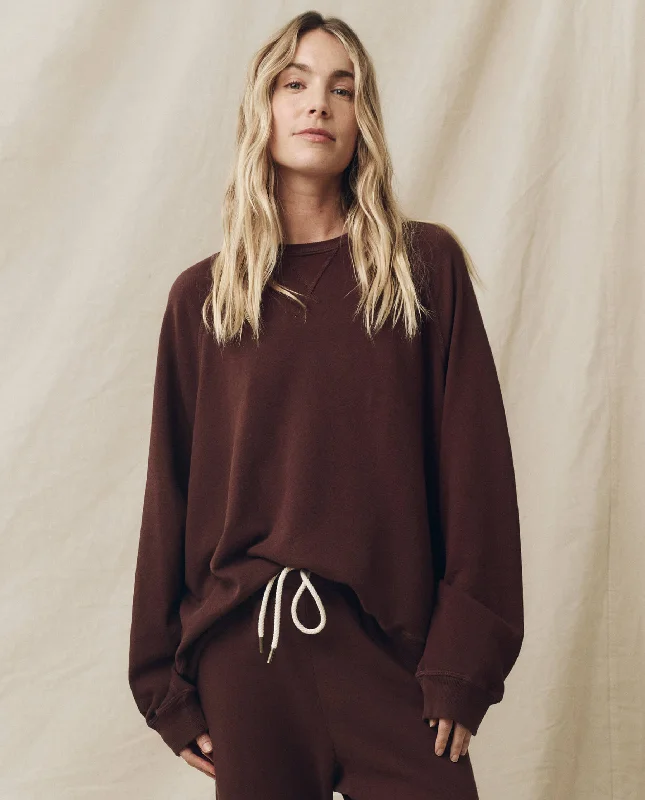 Women's Sweatshirts for Evening Comfort -The Slouch Sweatshirt. Solid -- Toasted Walnut Women's Sweatshirts for Evening Comfort -The Slouch Sweatshirt. Solid -- Toasted Walnut