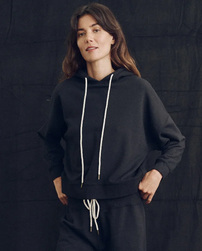 Women's Sweatshirts with Fleece Lining for Warmth -The Teammate Hoodie. Solid -- Almost Black