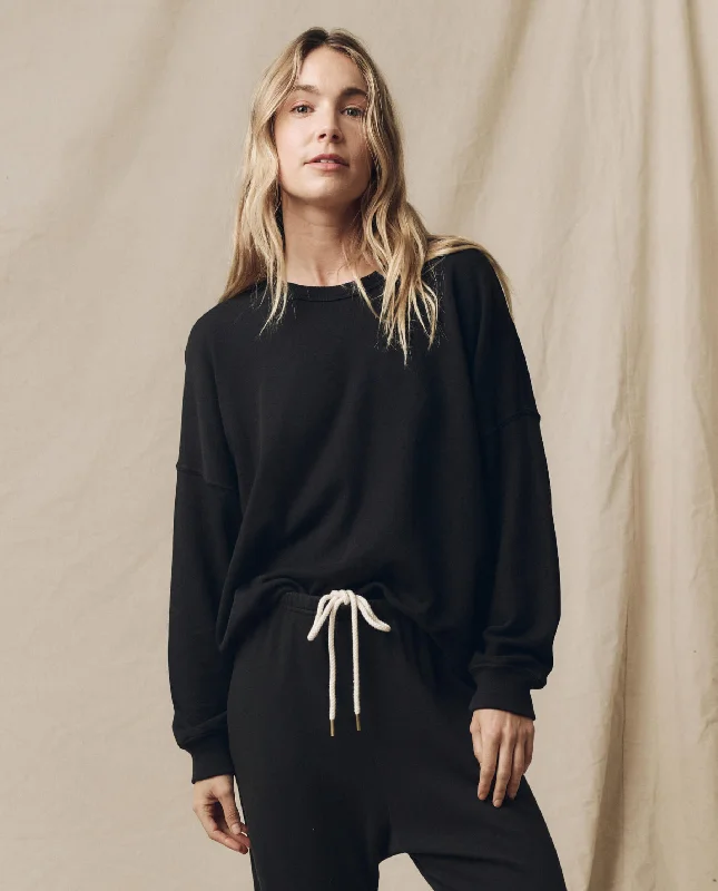 Women's Sweatshirts for Sleek and Warm Look -The Teammate Sweatshirt. Solid -- Almost Black Women's Sweatshirts for Sleek and Warm Look -The Teammate Sweatshirt. Solid -- Almost Black