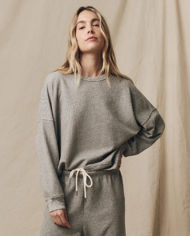 Women's Sweatshirts for Light Workouts -The Teammate Sweatshirt. Solid -- Varsity Grey