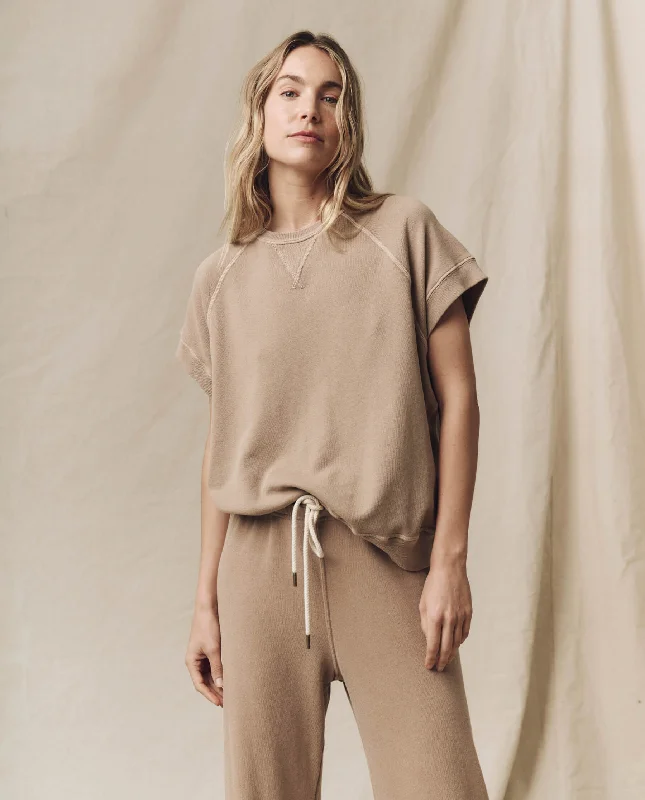 Women's Sweatshirts for Trendy Looks -The Wedge Sweatshirt. Solid -- Khaki