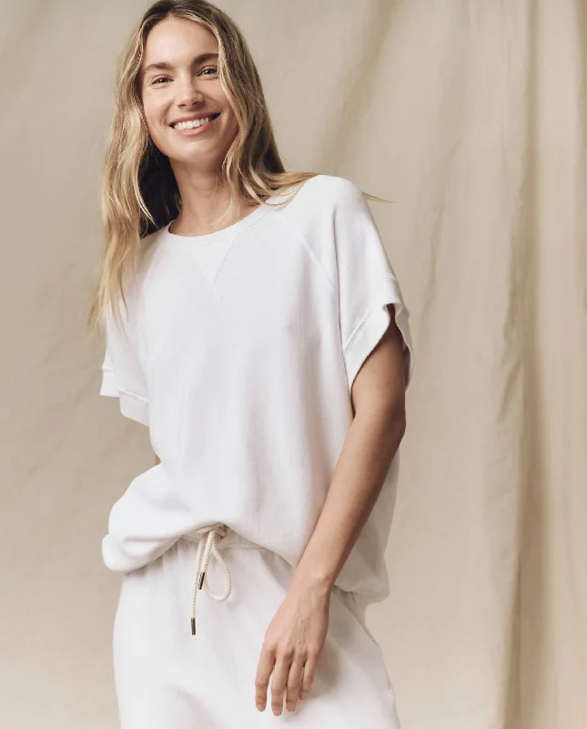 Women's Sweatshirts for Relaxed Weekend Wear -The Wedge Sweatshirt. Solid -- True White
