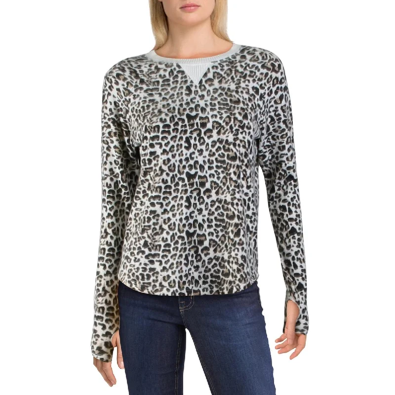 Women's Light Knit Pullover Sweater-Theo & Spence Womens Animal Print Ribbed Pullover Sweater Women's Light Knit Pullover Sweater-Theo & Spence Womens Animal Print Ribbed Pullover Sweater