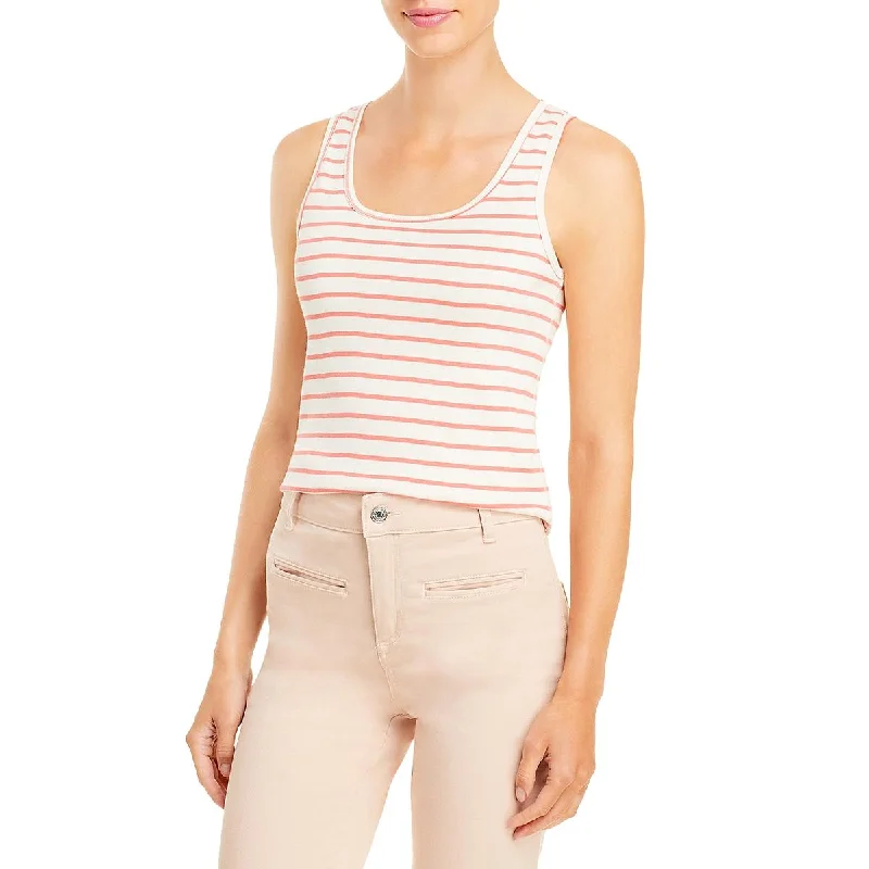Women's Tank Tops for Busy Days -Three Dots Womens Striped Crewneck Tank Top