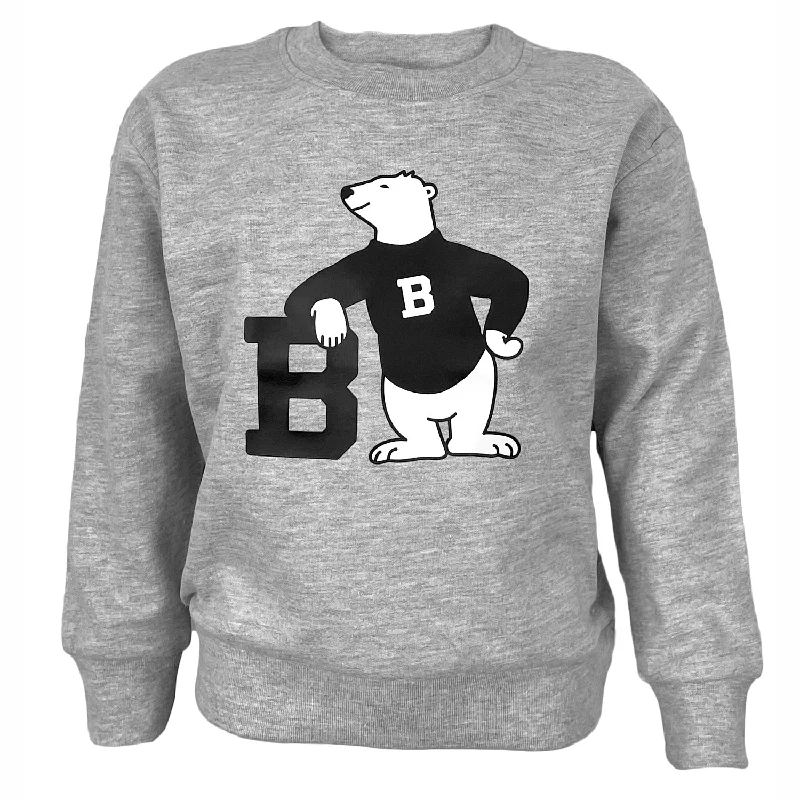 Women's Sweatshirts with Warm Inner Lining -Toddler Spirit Bear Crew from Creative Knitwear