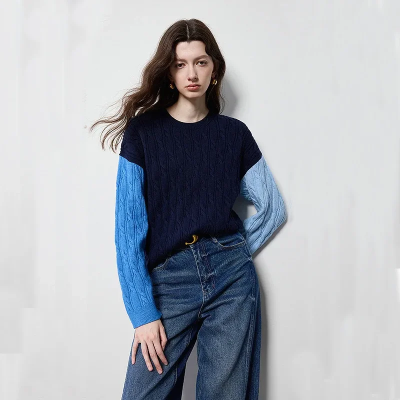 Women's Pullovers Sweater with Heart Detail-Women's Multi-Color Woolen Pullover Sweater – Trendy Round Neck Sweater for Autumn Women's Pullovers Sweater with Heart Detail-Women's Multi-Color Woolen Pullover Sweater – Trendy Round Neck Sweater for Autumn
