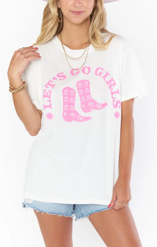Women's Trendy Casual T-shirt -Travis Tee ~ Lets Go Girls Graphic
