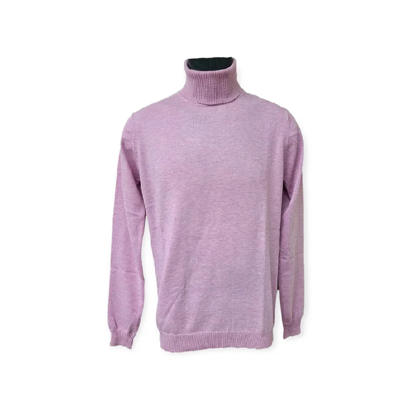 Women's Pullover Sweater with Knitted Patterns-Turtleneck Sweaters