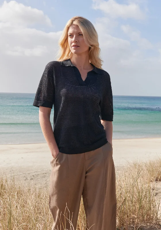 Comfortable Women's Knit Sweater for All Day -Ula Polo