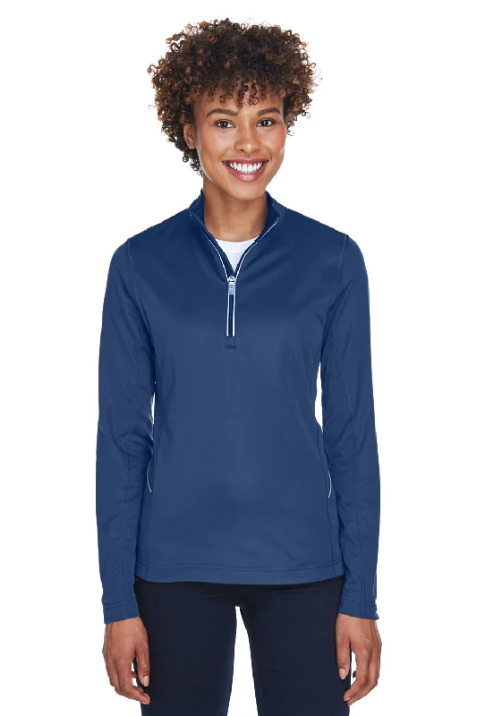 Women's Sweatshirts with Thick Soft Fleece -UltraClub Womens Cool & Dry Moisture Wicking 1/4 Zip Sweatshirt - Navy Blue Women's Sweatshirts with Thick Soft Fleece -UltraClub Womens Cool & Dry Moisture Wicking 1/4 Zip Sweatshirt - Navy Blue