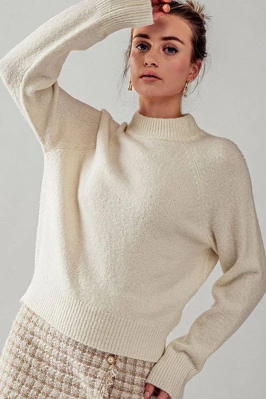 Women's Lightweight Knit Wool Pullover Sweater-Cream Pullover