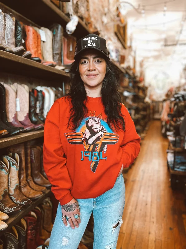Women's Sweatshirts for Shopping Trips -Van Halen 1984 Sweatshirt Size L